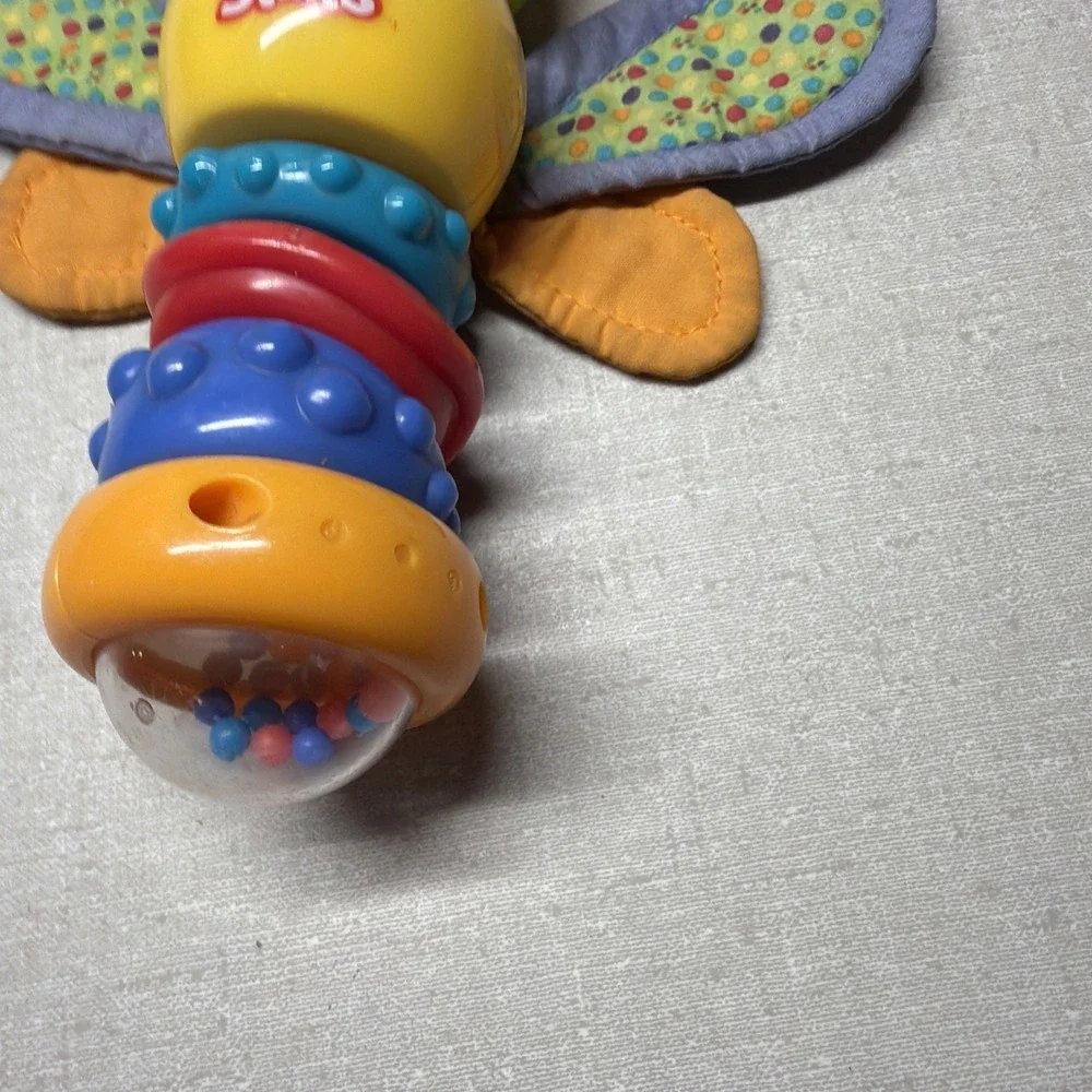 Bright Starts Twisty Bug dragonfly butterfly take along  baby toy rattle lights